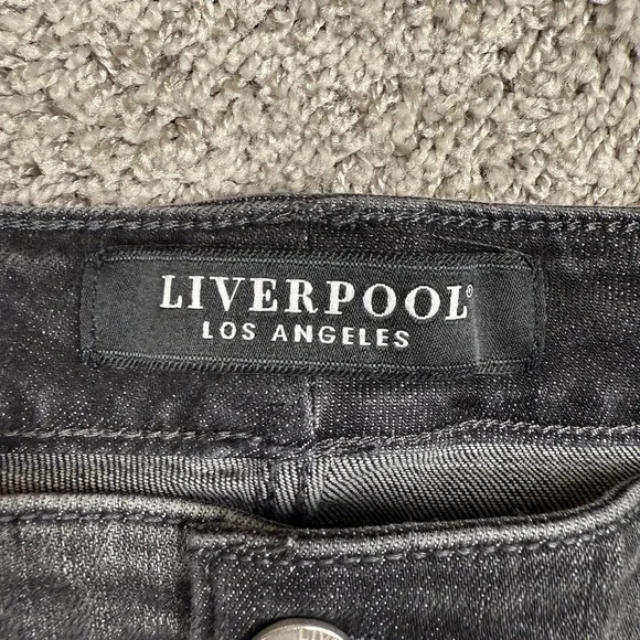 Liverpool Jeans Womens 16/33 Gray Cropped Flare Stretch Denim Chic NEW - Picture 10 of 16